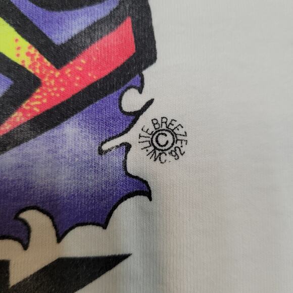 VTG 1992 Kent State Tour Neon T-Shirt Single Stitch 90s Boxy Fit Large USA - Picture 3 of 6